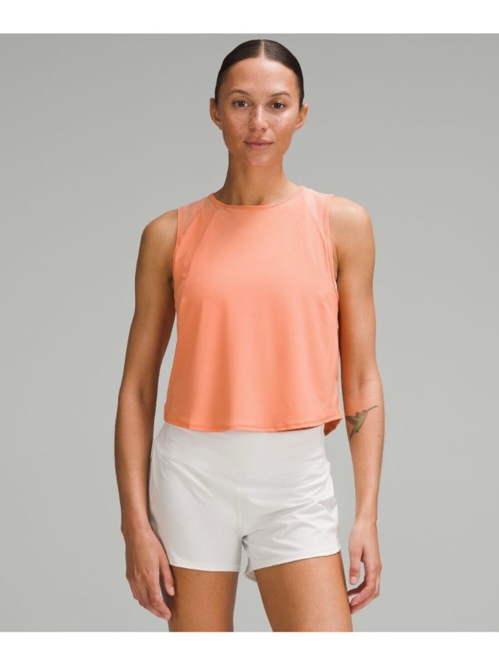 Lululemon Sculpt Cropped Tank Top Pleated Sun Orange Lightweight Run NWT 6 - Picture 8 of 8